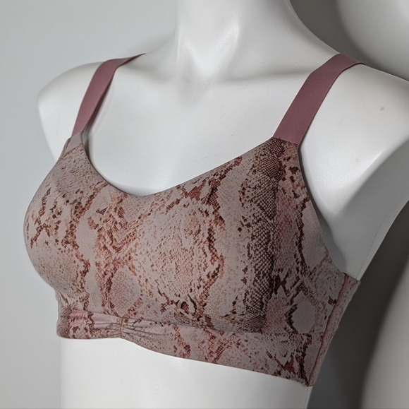 Victoria's Secret On Point Pink Snakeskin Print Lightly Padded Bra M - Picture 2 of 9